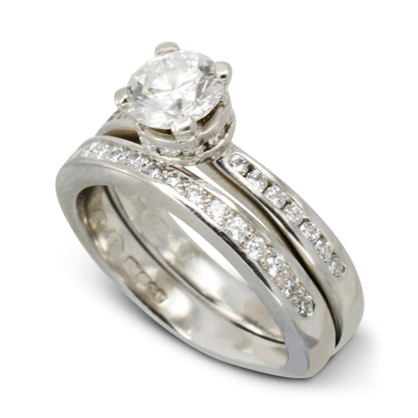 Diamond Engagement Ring matching bespoke wedding ring
