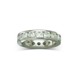 Channel Set Round Brilliant Diamond Full Eternity Ring (2ct) Ring Pruden and Smith   