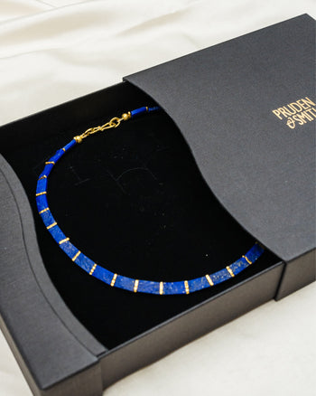Lapis Lazuli Collar Necklace (Slim) Necklace Pruden and Smith   