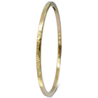 Hammered Solid 9ct Gold Square Bangle Bangle Pruden and Smith Large (68mmID) 9ct Yellow Gold 