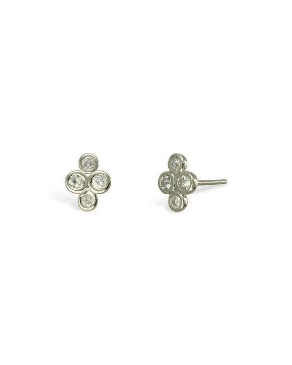 9ct Gold and Diamond Stud Earrings (Small) Earrings Pruden and Smith 9ct White Gold
