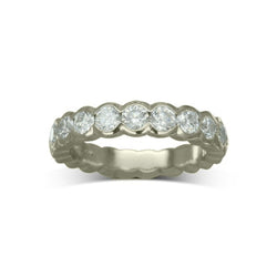 Scalloped Diamond Eternity Ring (2ct) Ring Pruden and Smith 18ct White Gold  