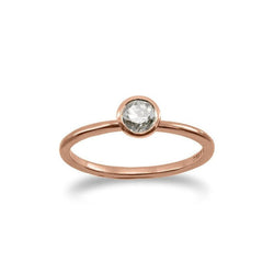 Simple Diamond Stacking Ring Ring Pruden and Smith 9ct Rose Gold  