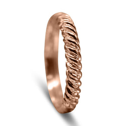 Twist 18ct Gold Wedding Ring Ring Pruden and Smith 18ct Rose Gold  