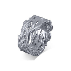 Wide Gold Seaweed Ring Ring Pruden and Smith Platinum  