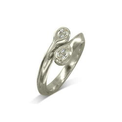 Moi et Toi 9ct Gold Diamond Ring Ring Pruden and Smith 9ct White Gold  