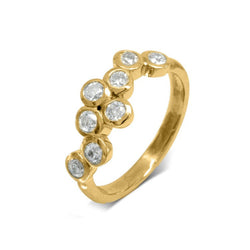 Water Bubbles Diamond Eternity Ring (Large) Ring Pruden and Smith 18ct Yellow Gold  