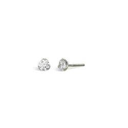 Three Claw Diamond Gold Stud Earrings Earring Pruden and Smith   