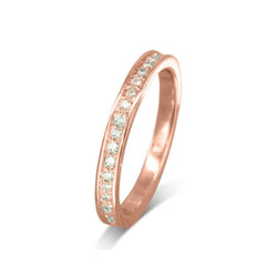 Pavé Diamond Eternity Ring (Narrow) Ring Pruden and Smith 18ct Rose Gold  