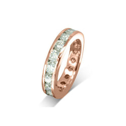 Channel Set Round Brilliant Diamond Full Eternity Ring (2ct) Ring Pruden and Smith 18ct Red Gold  