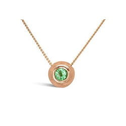 Pebble 9ct Gold Emerald Pendant Pendant Pruden and Smith 9ct Rose Gold  