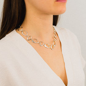 Silver Loop Necklace Necklace Pruden and Smith   