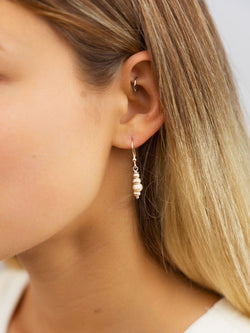 Silver Nugget Random Drop Earrings Earring Pruden and Smith   