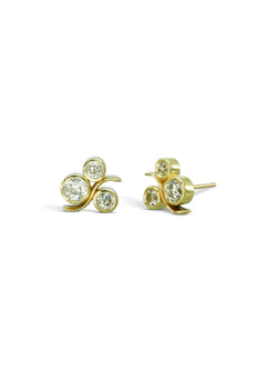 Water Bubbles Diamond Stud Earrings Earstuds Pruden and Smith   