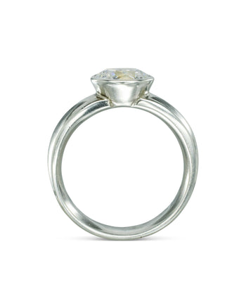 Rub Over Diamond Engagement Ring - Wide Frame Ring Pruden and Smith   
