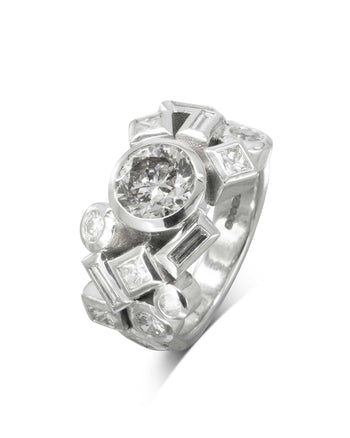 Water Bubbles Rocky Diamond Eternity Ring - Giant Ring Pruden and Smith   