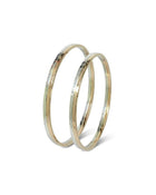 Hammered Two Colour Solid 9ct Gold Bangle Bangle Pruden and Smith Large (68mmID) 9ct White Gold and Yellow Gold 