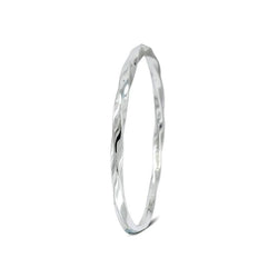 Twisted Solid Silver Bangle Bangle Pruden and Smith   