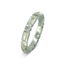 Alternating Baguette and Round Diamond Full Eternity Ring Ring Pruden and Smith   