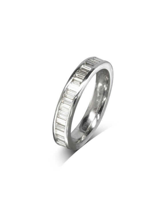 Baguette Diamond Platinum Eternity Ring (4mm) Ring Pruden and Smith