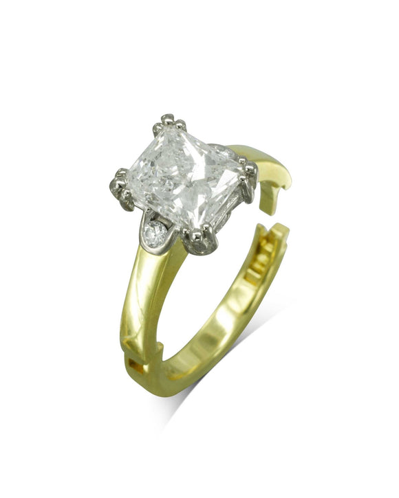 Bespoke Diamond Hinged Engagement Ring (Cliq Retro-Fit) Ring Pruden and Smith