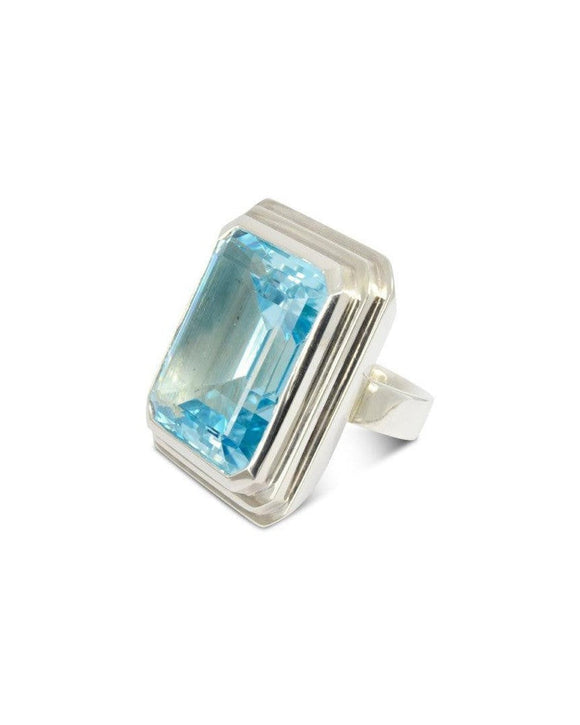Blue Topaz Cocktail Ring Ring Pruden and Smith