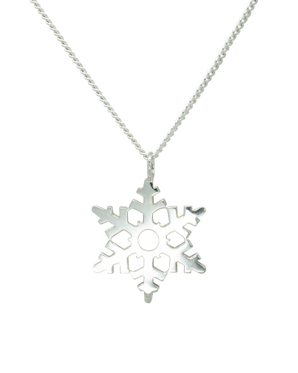 Christmas Snowflake Silver Pendant Pendant Pruden and Smith