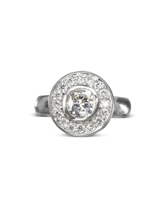 Handmade Diamond Cluster Engagement Ring Pruden and Smith