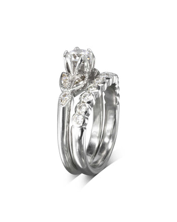 Bespoke Vintage Diamond Engagement and Wedding Ring Set Pruden and Smith