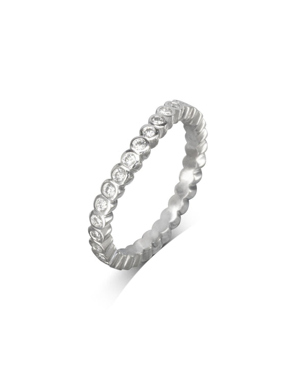 Dainty Diamond Shaped Wedding Band Ring Pruden and Smith