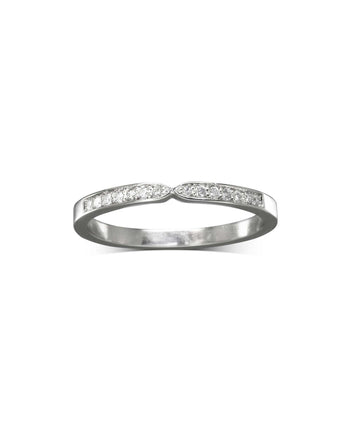 Dainty Twist Pavé Set Diamond Platinum Ring - 2mm Ring Pruden and Smith   