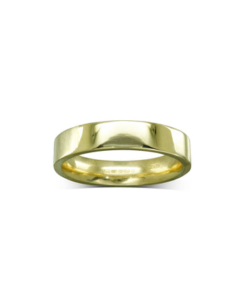 Flat Wedding Rings Ring Pruden and Smith 4mm 9ct Yellow Gold 