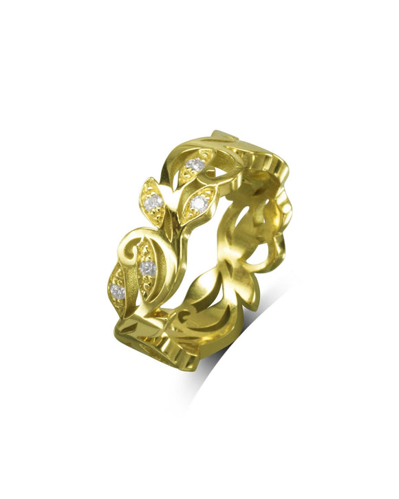 Floral Diamond Eternity Ring Ring Pruden and Smith