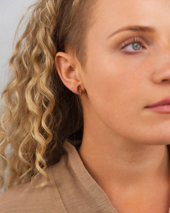 Forged 9ct Gold Stud Earrings (Small) Earrings Pruden and Smith