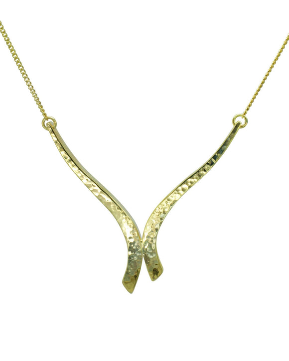 Forged Outwards Solid 9ct Gold Pendant Pendant Pruden and Smith 9ct Yellow Gold 60mm