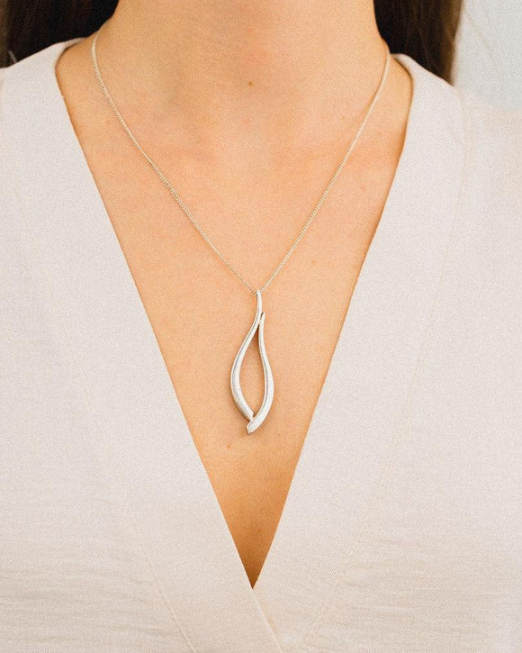 Forged Silver Drop Pendant Pendant Pruden and Smith