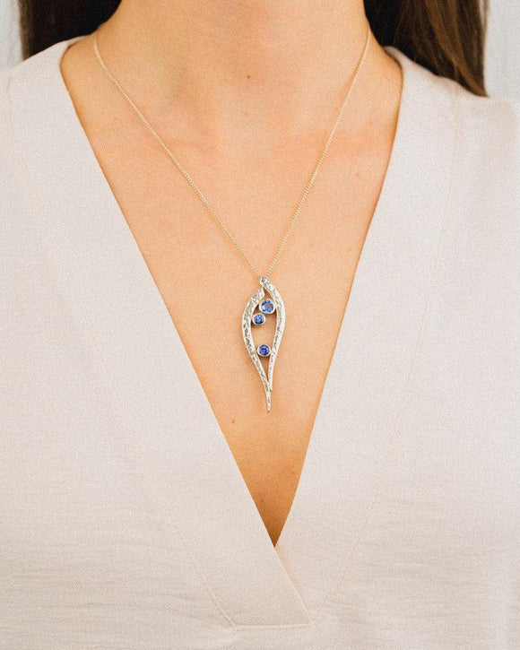 Forged Three Diamond Pendant Pendant Pruden and Smith