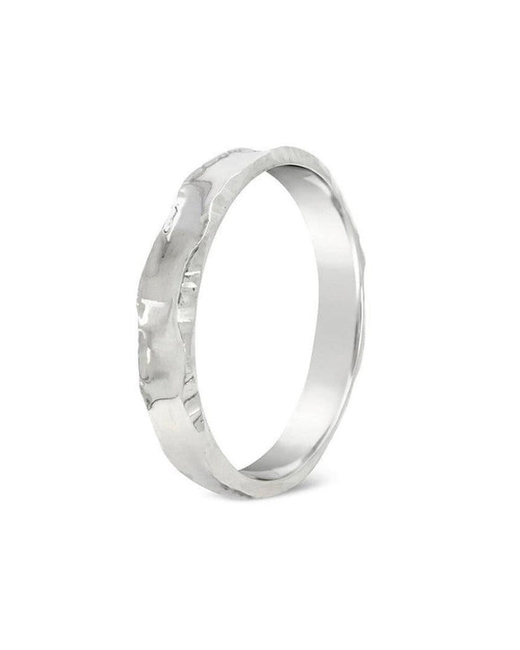 Hammered Heavy Silver Bangle Bangle Pruden and Smith