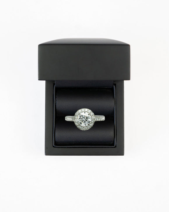 Heart Diamond Cluster Engagement Ring (With Set Diamonds) Ring Pruden and Smith