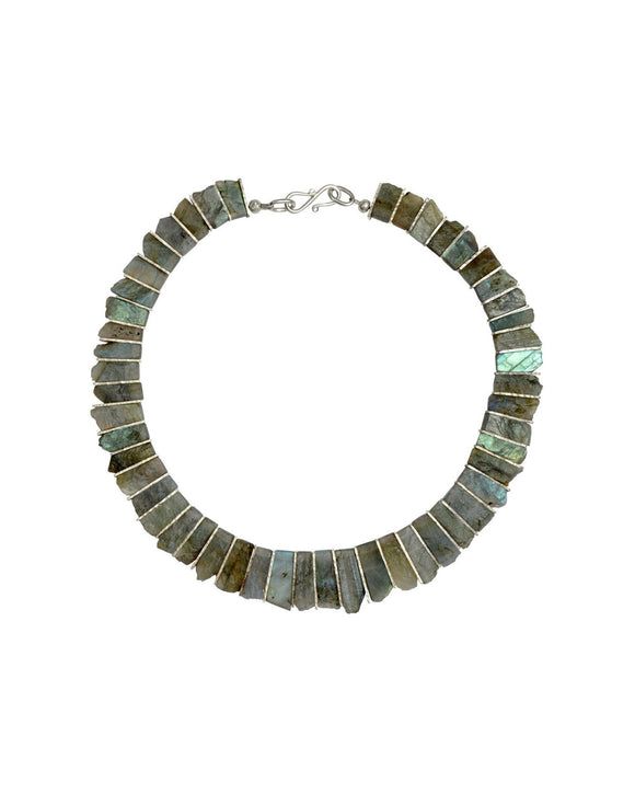 Labradorite Tab Necklace Necklace Pruden and Smith
