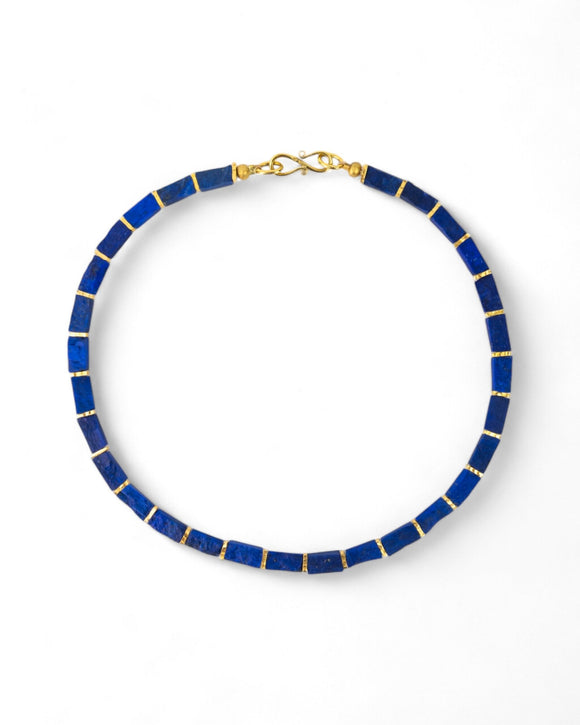 Lapis Lazuli Collar Necklace (Slim) Necklace Pruden and Smith
