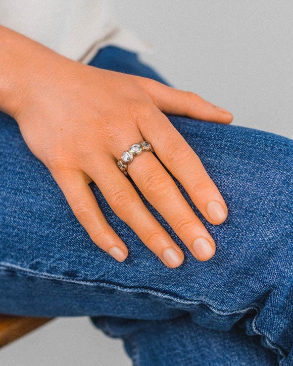 Nugget Four Diamond Gold Unusual Ring Ring Pruden and Smith