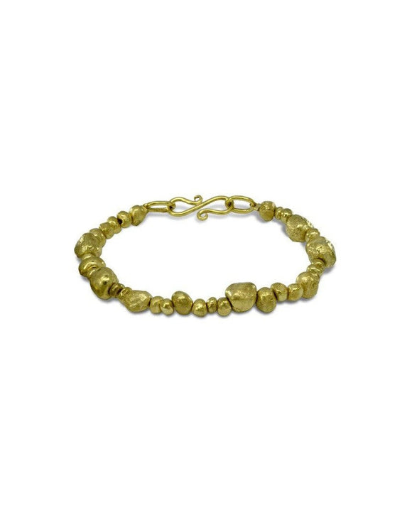 Nugget Heavy Random Gold Bracelet Bracelet Pruden and Smith