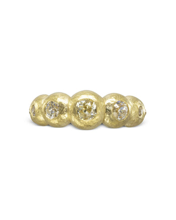 Nugget Yellow Gold Diamond Eternity Ring - Tapering Ring Pruden and Smith   
