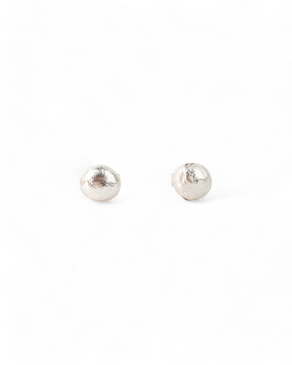 Nugget Silver Stud Earrings Earrings Pruden and Smith