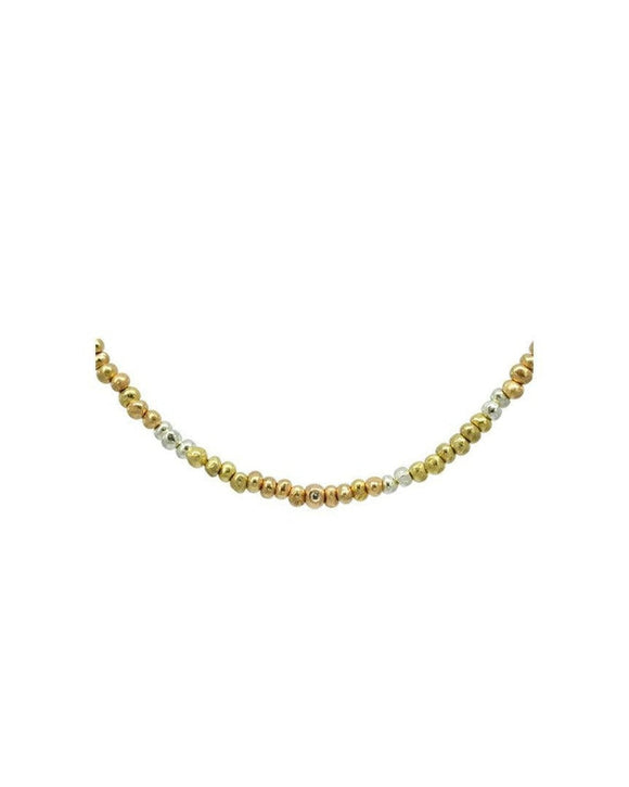 Nugget Three Colour Gold Necklace Necklace Pruden and Smith