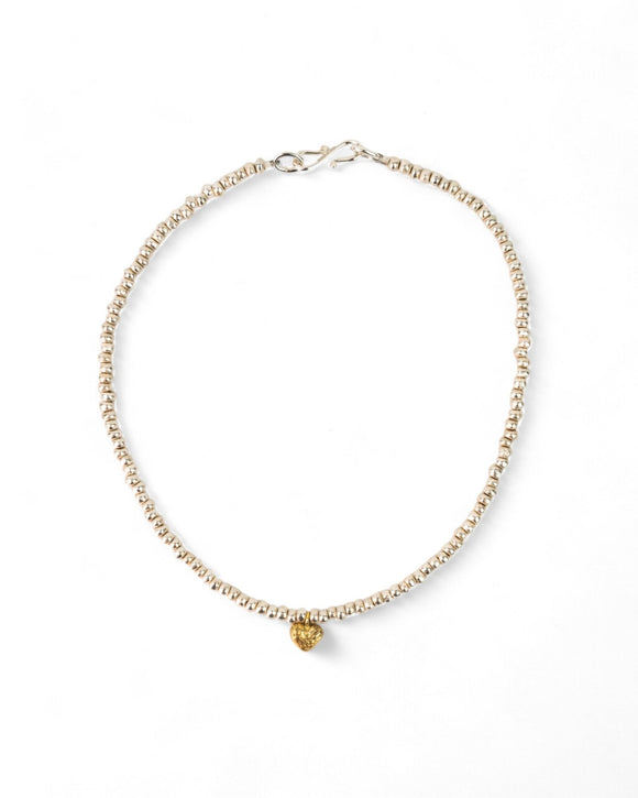 Nugget Yellow Gold Heart Necklace Necklace Pruden and Smith