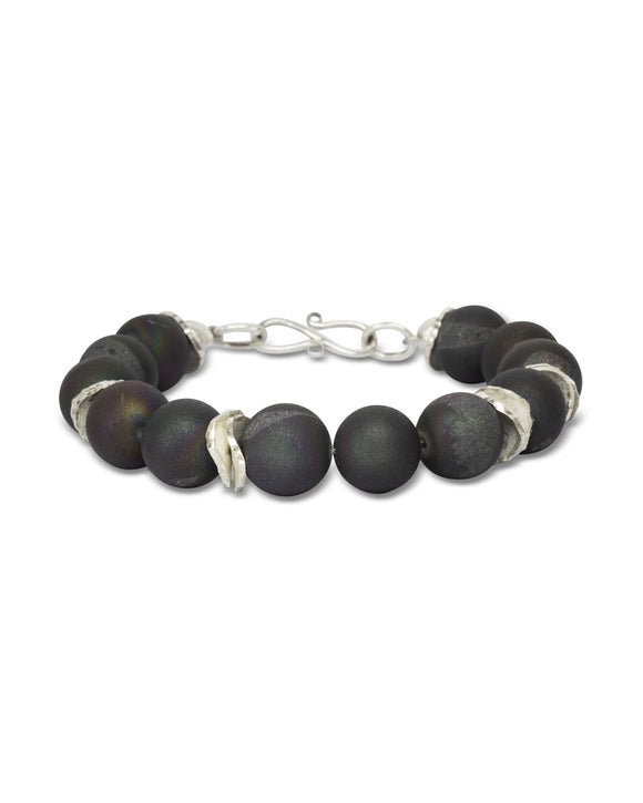 Black Onyx Druzy Bracelet Pruden and Smith