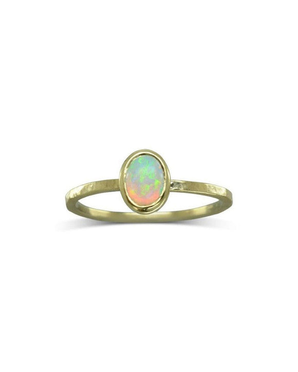 Opal 9ct Gold Stacking Ring Ring Pruden and Smith