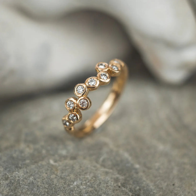 Gold bubbles ring